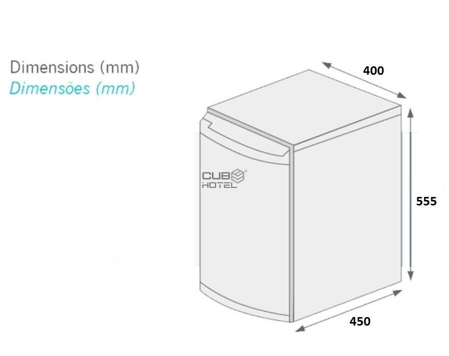 Minibar Nature 0dB Silencioso 37L Porta Vidro e Preta PERSEO